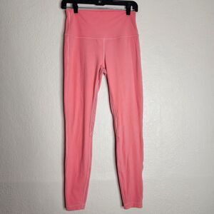 Lululemon Align 28" Leggings Women's 8 Peach Nylon Stretch High Rise Athleisure